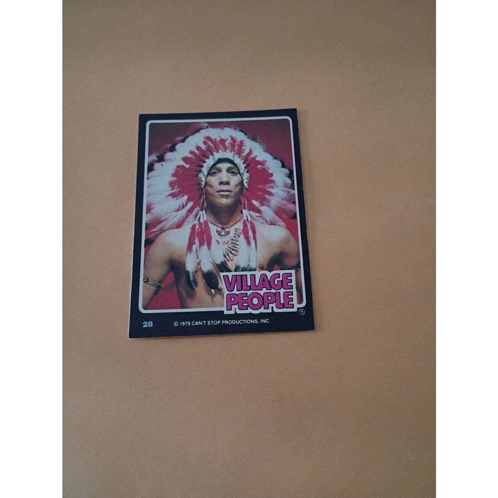 Vintage 1979 Village People Trading Card #28 Disco Era Vintage Music Collectible